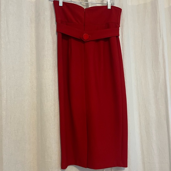 Tatyana Red Knee-length Pencil Skirt - Picture 4 of 6